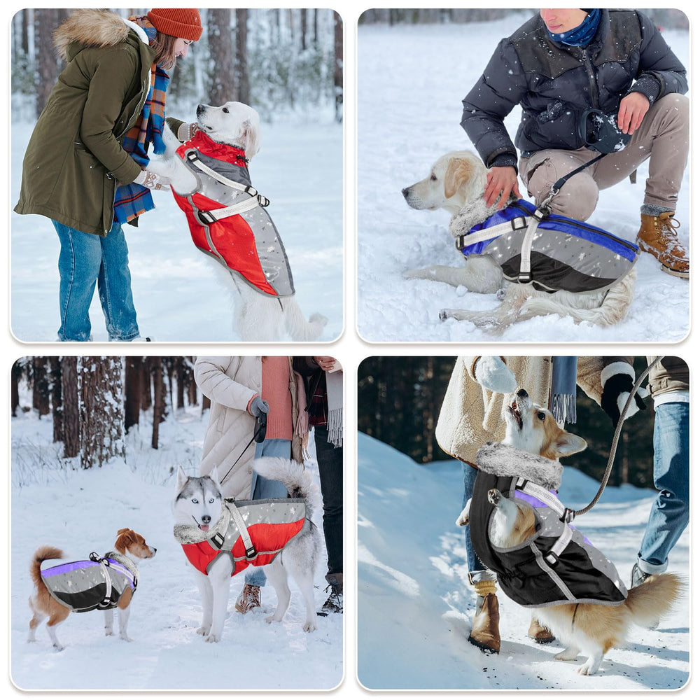 SlowTon dog jacket side view showing outer-layer protection for walks.