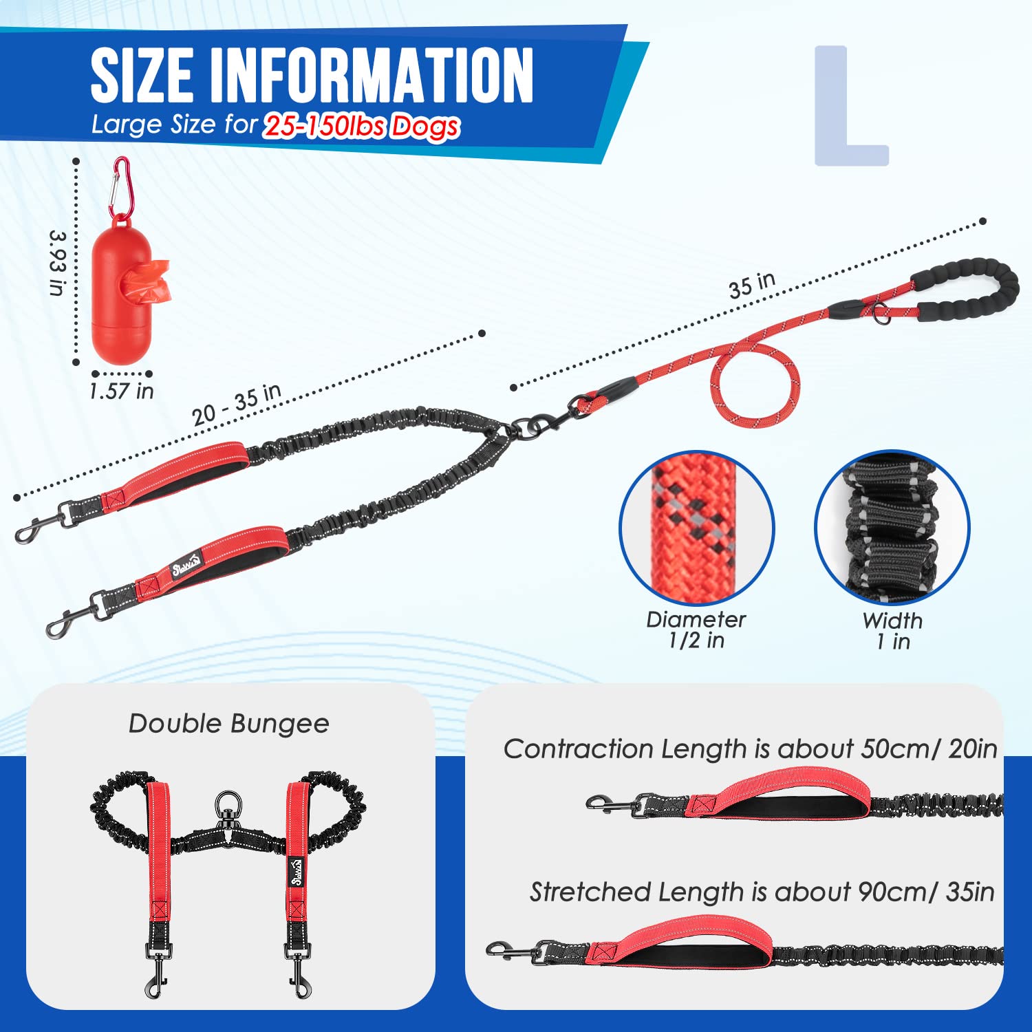 SlowTon dog-leash-coupler-handles enables independent control of each dog.