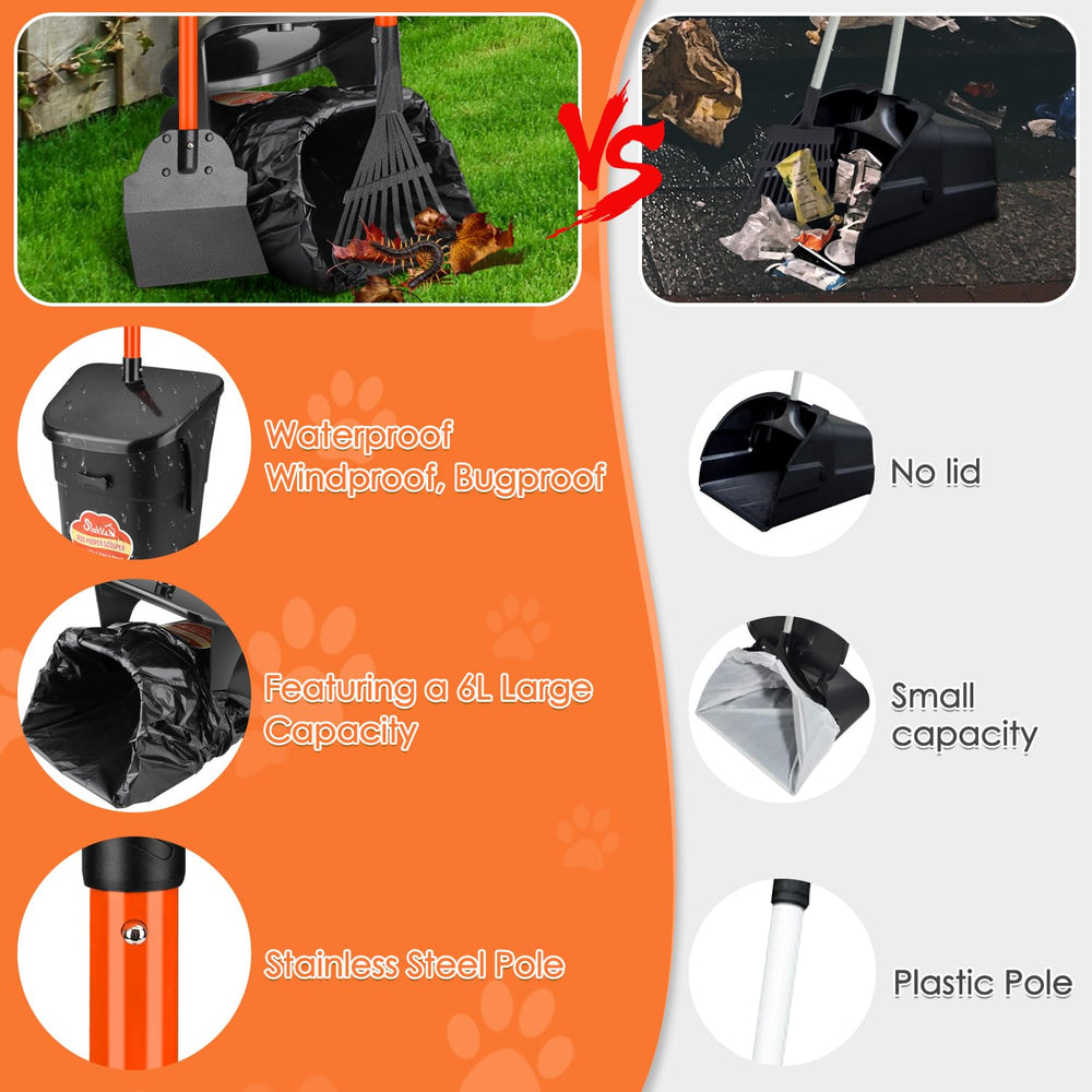 SlowTon 3L-swivel-bin traps odors and keeps waste contained outdoors.