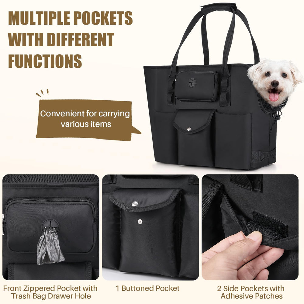 SlowTon dog purse carrier breathable-mesh — promotes airflow and pet comfort