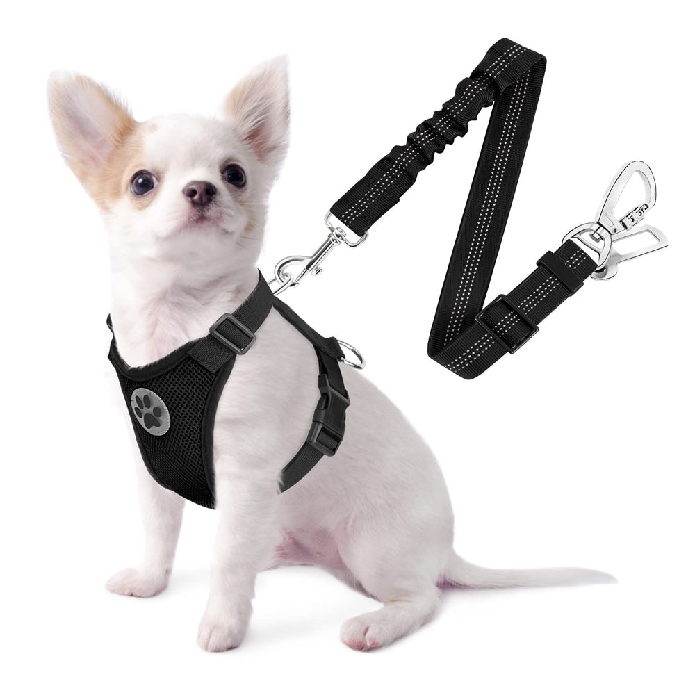 SlowTon dog seat belt harness back view with buckle for secure car rides