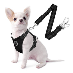 SlowTon dog seat belt harness back view with buckle for secure car rides