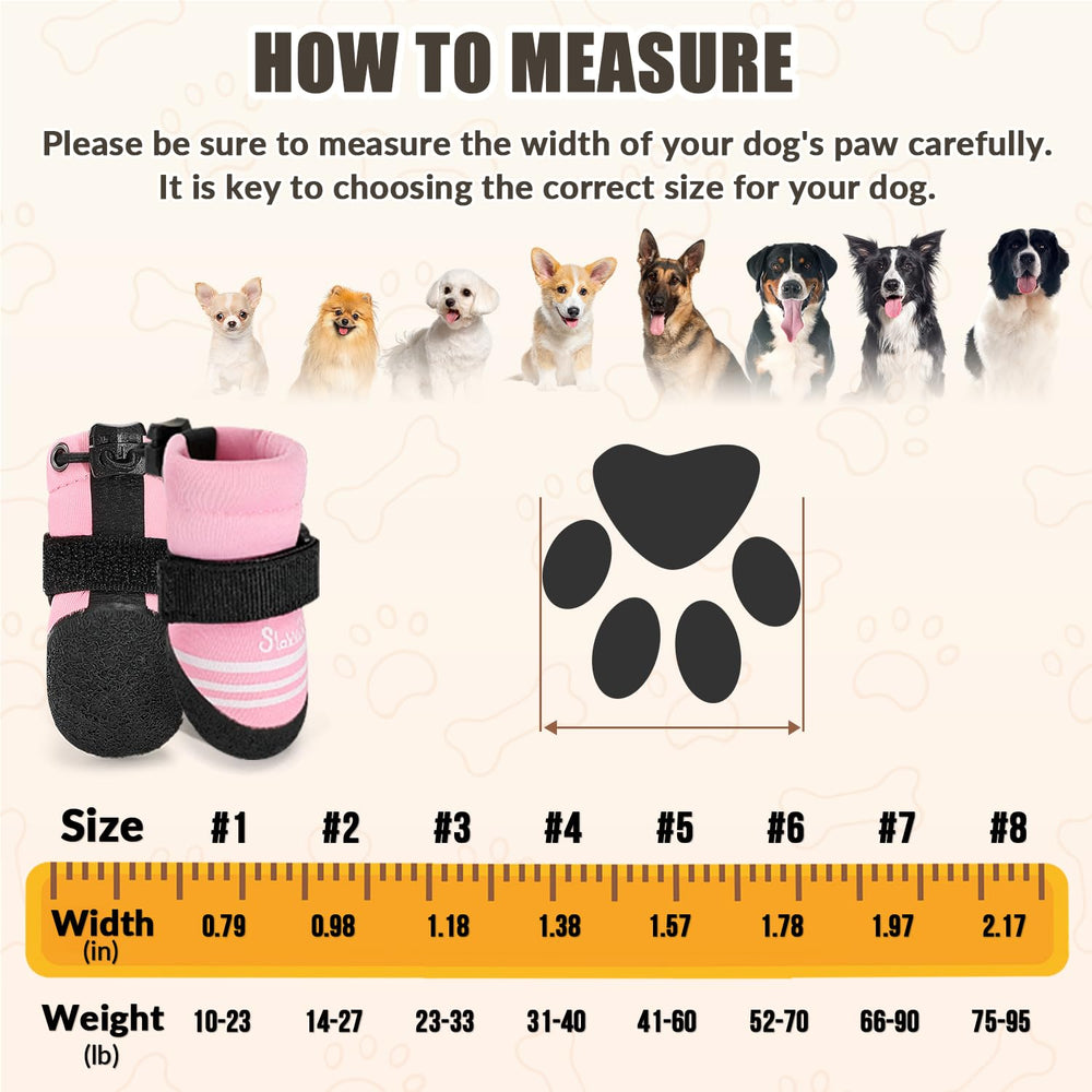 SlowTon dog shoes neoprene breathable material keeps paws comfortable indoors and outdoors