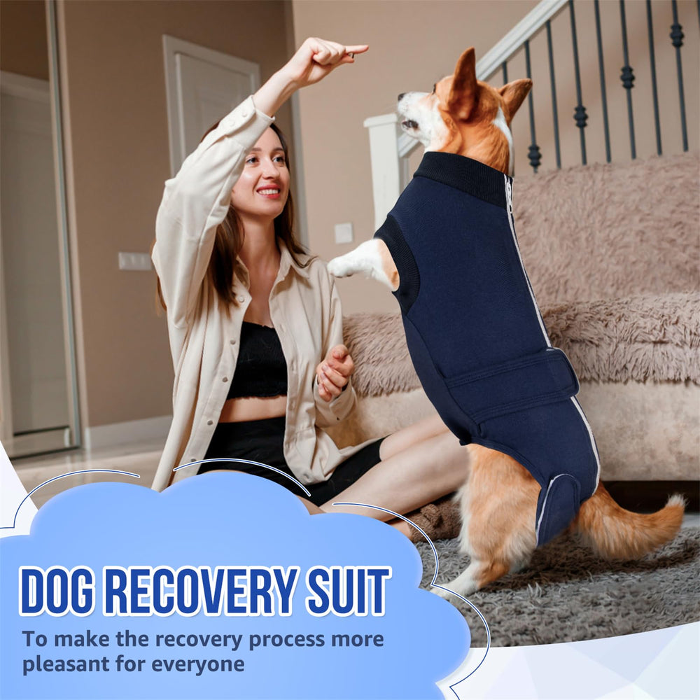 SlowTon recovery suit in dark blue offers practical recovery wear.