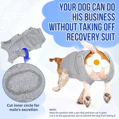 SlowTon gray recovery suit is a versatile post-op outfit and cozy home wear.