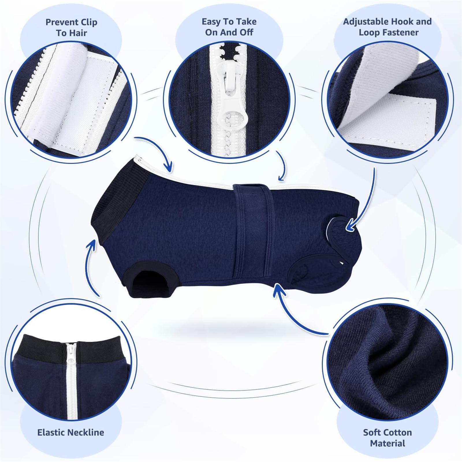SlowTon dog recovery suit toilet-friendly design for easy restroom access.