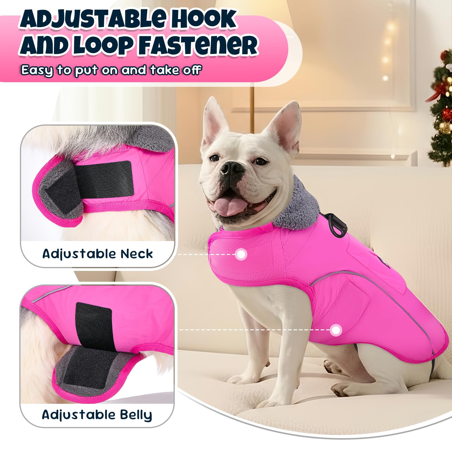 SlowTon dog winter coat back pocket holds treats for on-the-go training