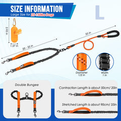 SlowTon double leash padded handles closeup highlights comfortable grip during long strolls.