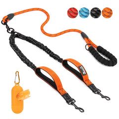 SlowTon double-leash two-dogs-coupler keeps walks organized and tangle-free for peace of mind.