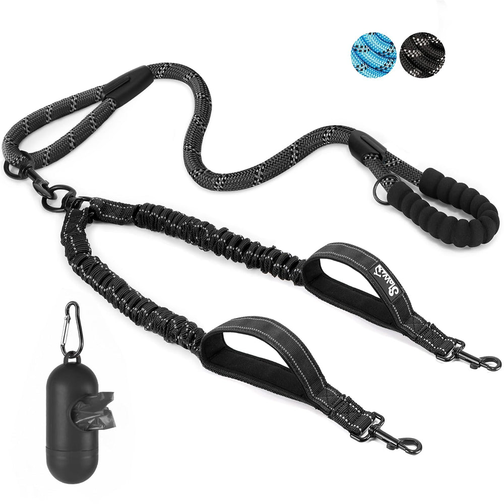SlowTon double leash main rope with padded handles improves grip on active walks.