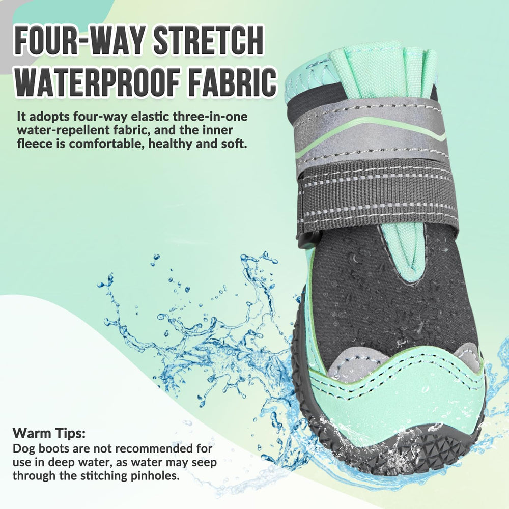 SlowTon waterproof material close-up shows dry paws on wet days