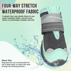 SlowTon waterproof material close-up shows dry paws on wet days