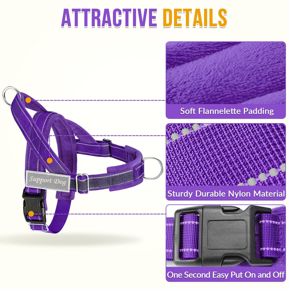 SlowTon harness padded shoulders reduce friction for comfortable walks.