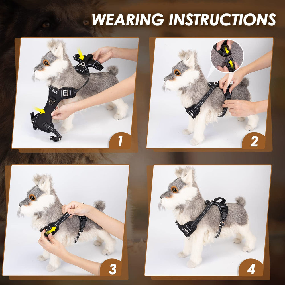 SlowTon No Pull Harness adjustable straps for a secure fit