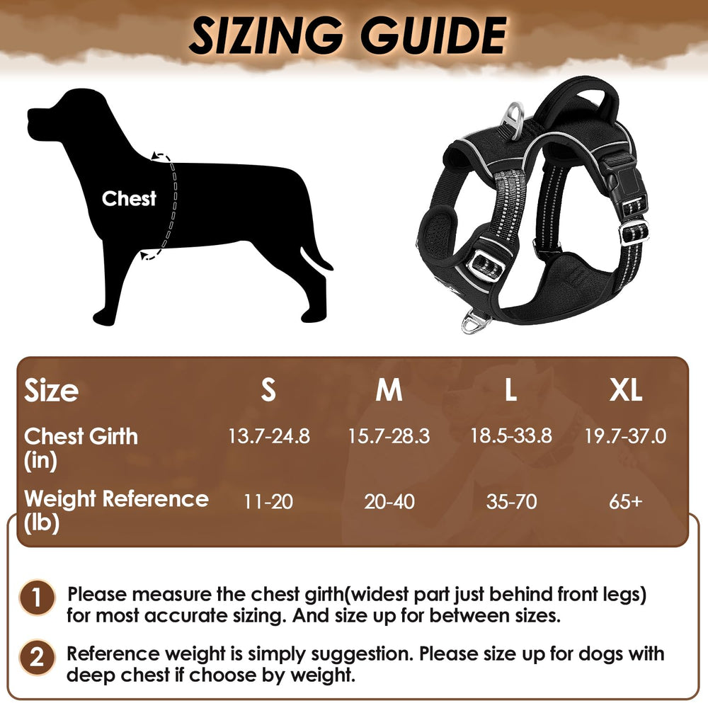 SlowTon No Pull Harness back clip for casual walking and running
