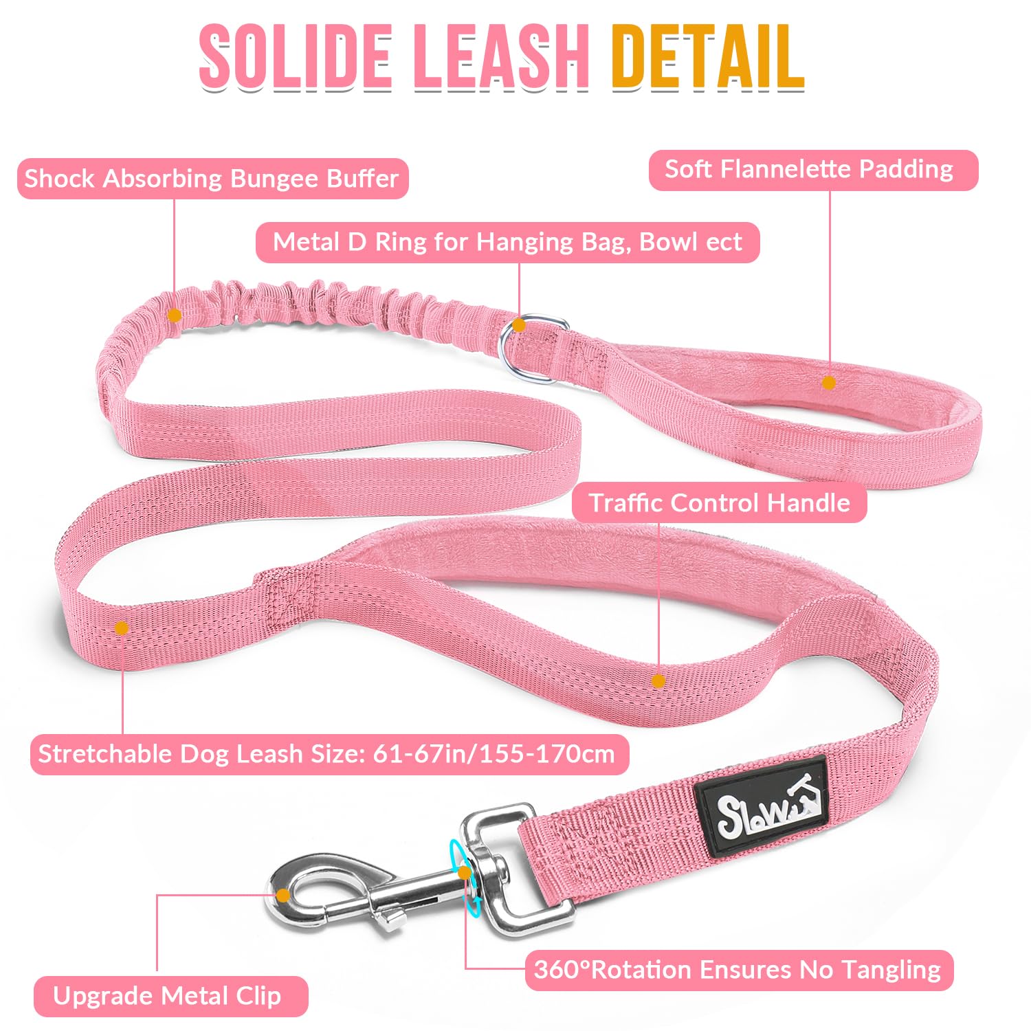 SlowTon No Pull Dog Harness double handles offer precise control in crowds