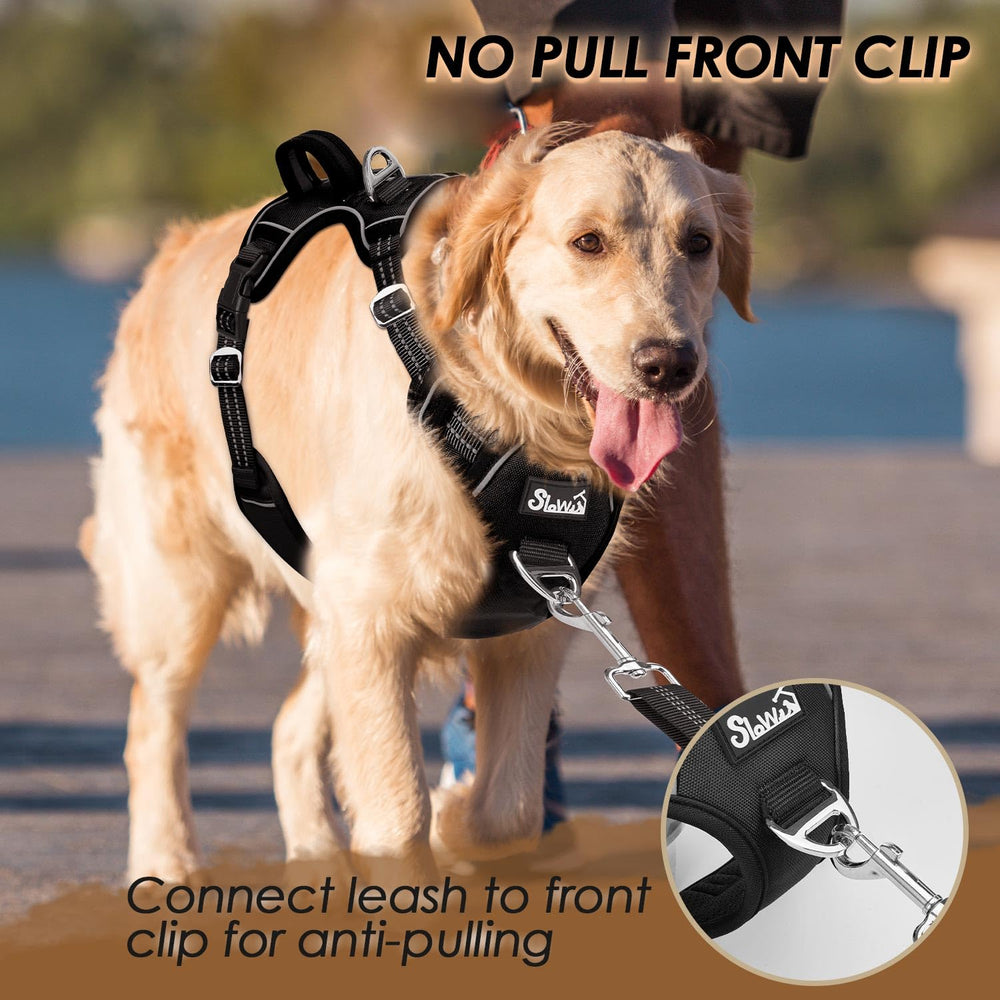 SlowTon No Pull Harness durable oxford mesh and sponge padding