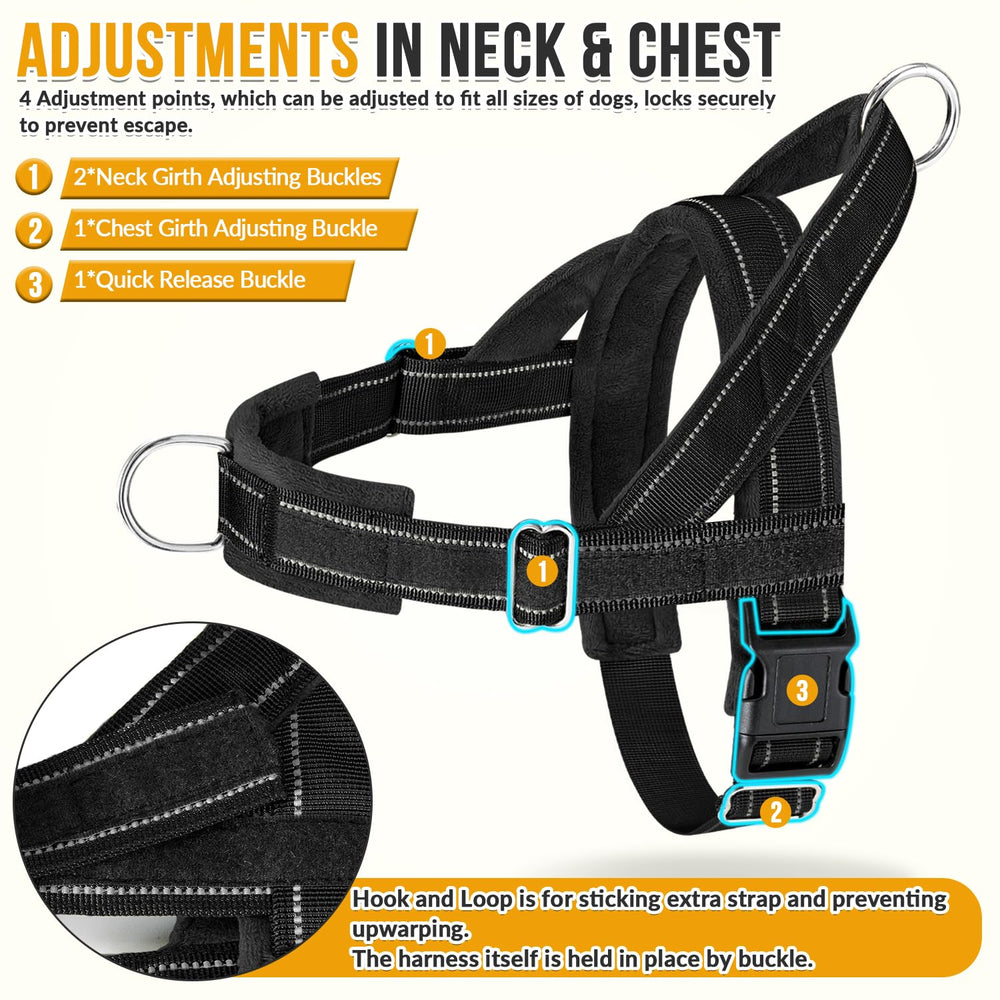SlowTon No Pull Harness 360 swivel prevents leash tangling during lively walks.