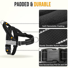SlowTon No Pull Harness padded neck area reduces friction during long outings.