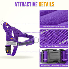 SlowTon No Pull Harness with soft velvet padding reduces rubbing for longer leash time.