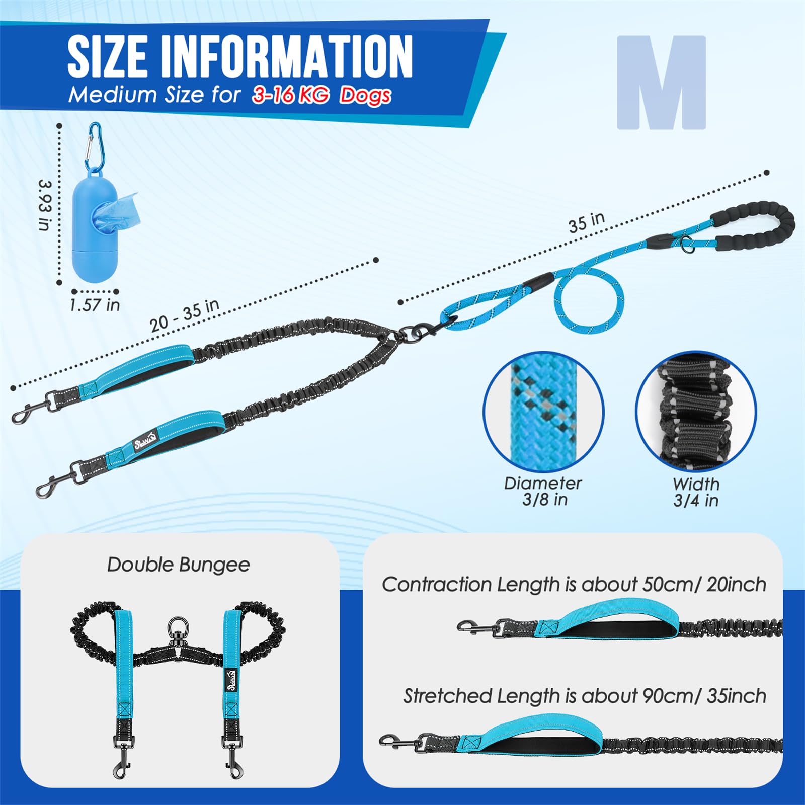 SlowTon padded handles comfort grip reduces hand fatigue during long dog walks.