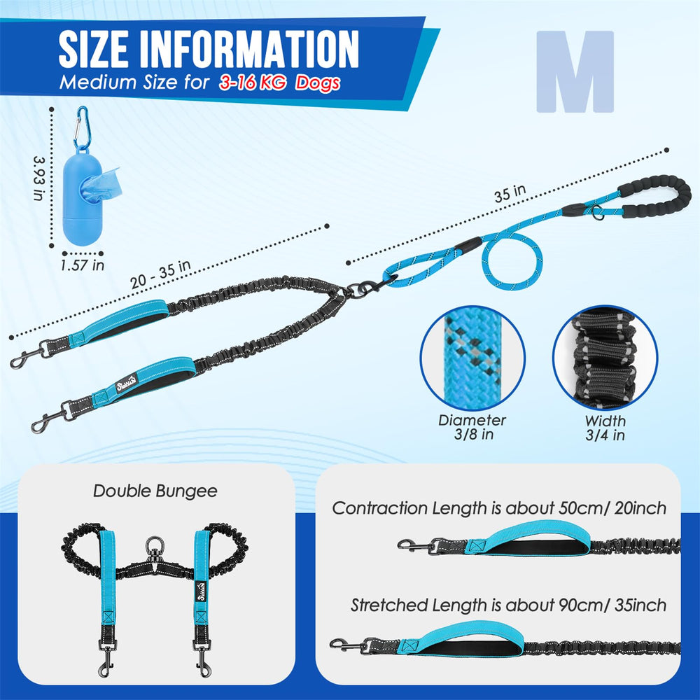 SlowTon padded handles comfort grip reduces hand fatigue during long dog walks.
