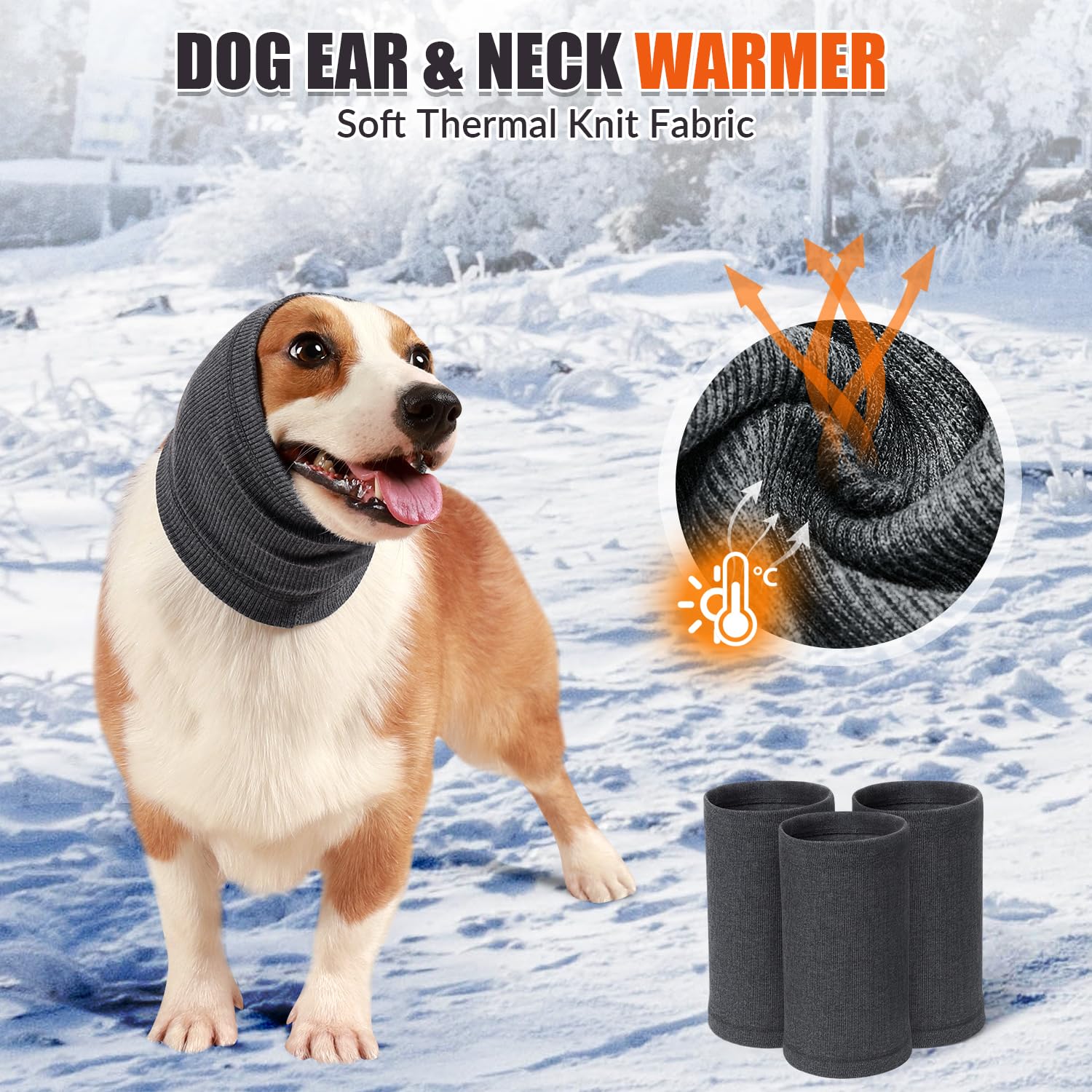 SlowTon Quiet Ears neck-hood soothes pets with gentle pressure during cold weather.