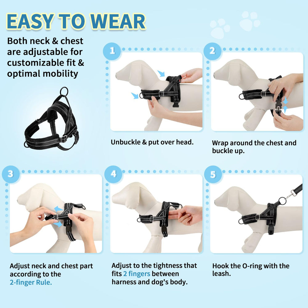 SlowTon adjustable leash 3.3 to 4.9 ft with padding supports versatile control.