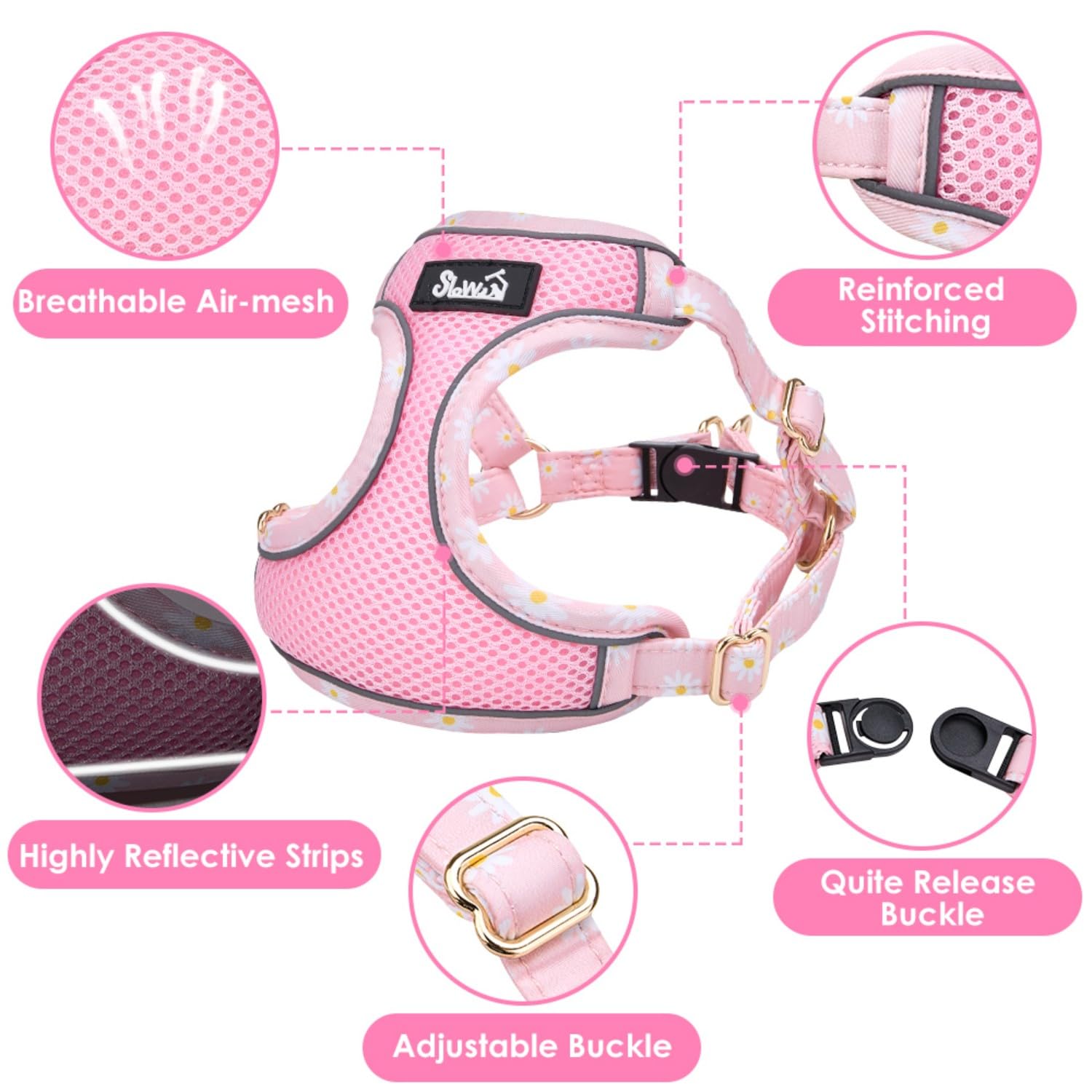 SlowTon safety reflective strip harness improves visibility during night walks