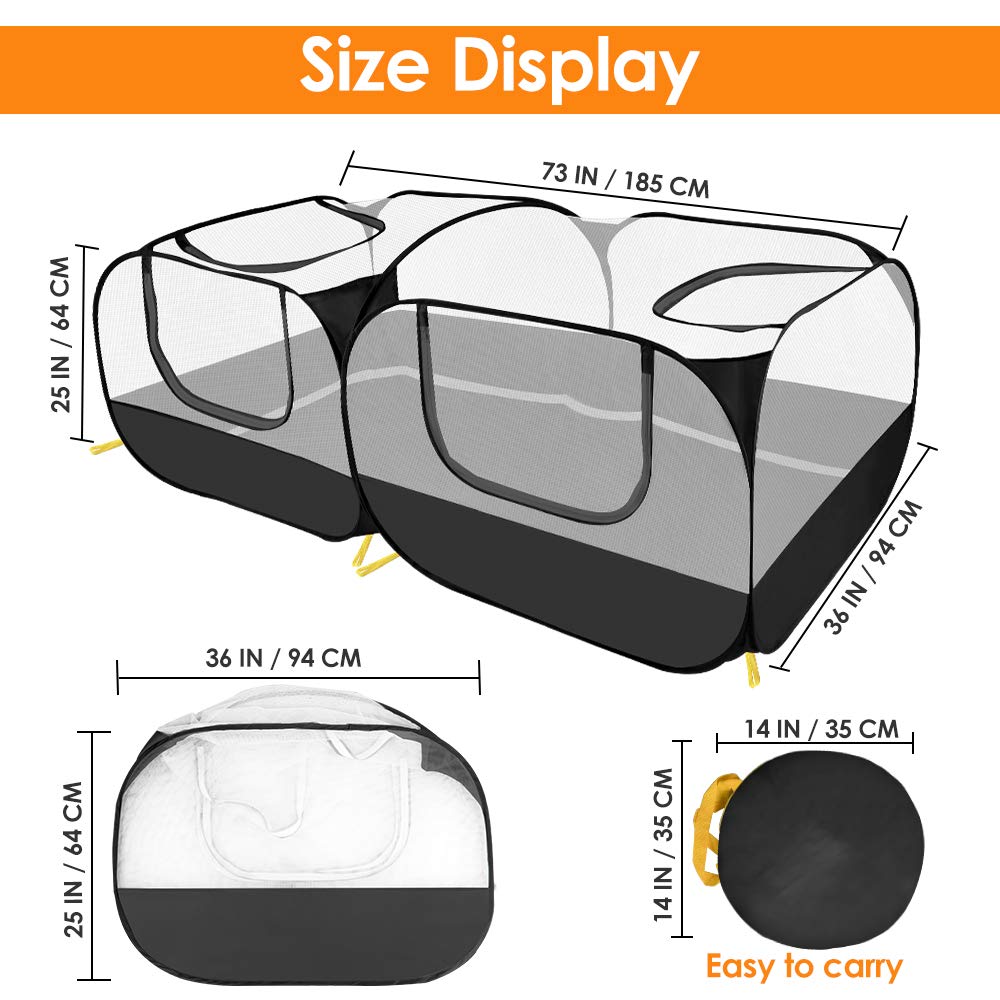 SlowTon small-animals-playpen weighs 900g and folds into a 14-inch round carry.
