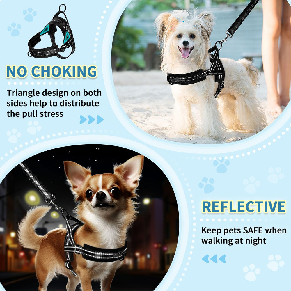 SlowTon soft velvet padding harness delivers comfortable padding against skin for all-day wear.