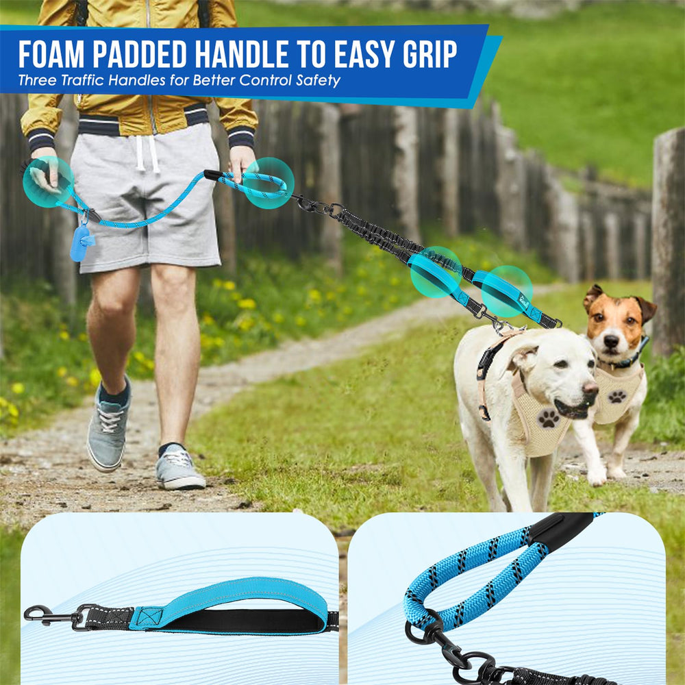 SlowTon two-dogs setup coupler enables coordinated control during shared walks.