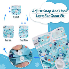 SlowTon diaper with elastic waistband pocket keeps urine contained and secure