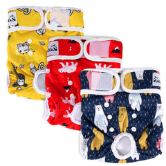 SlowTon washable dog diaper female back view showing leak-proof outer layer for reliable protection.