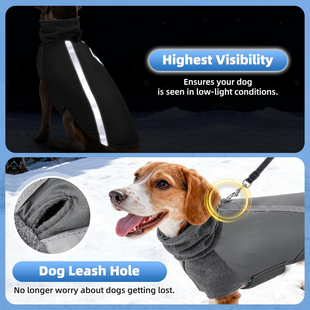 SlowTon winter dog coat cotton insulation provides cozy warmth outdoors