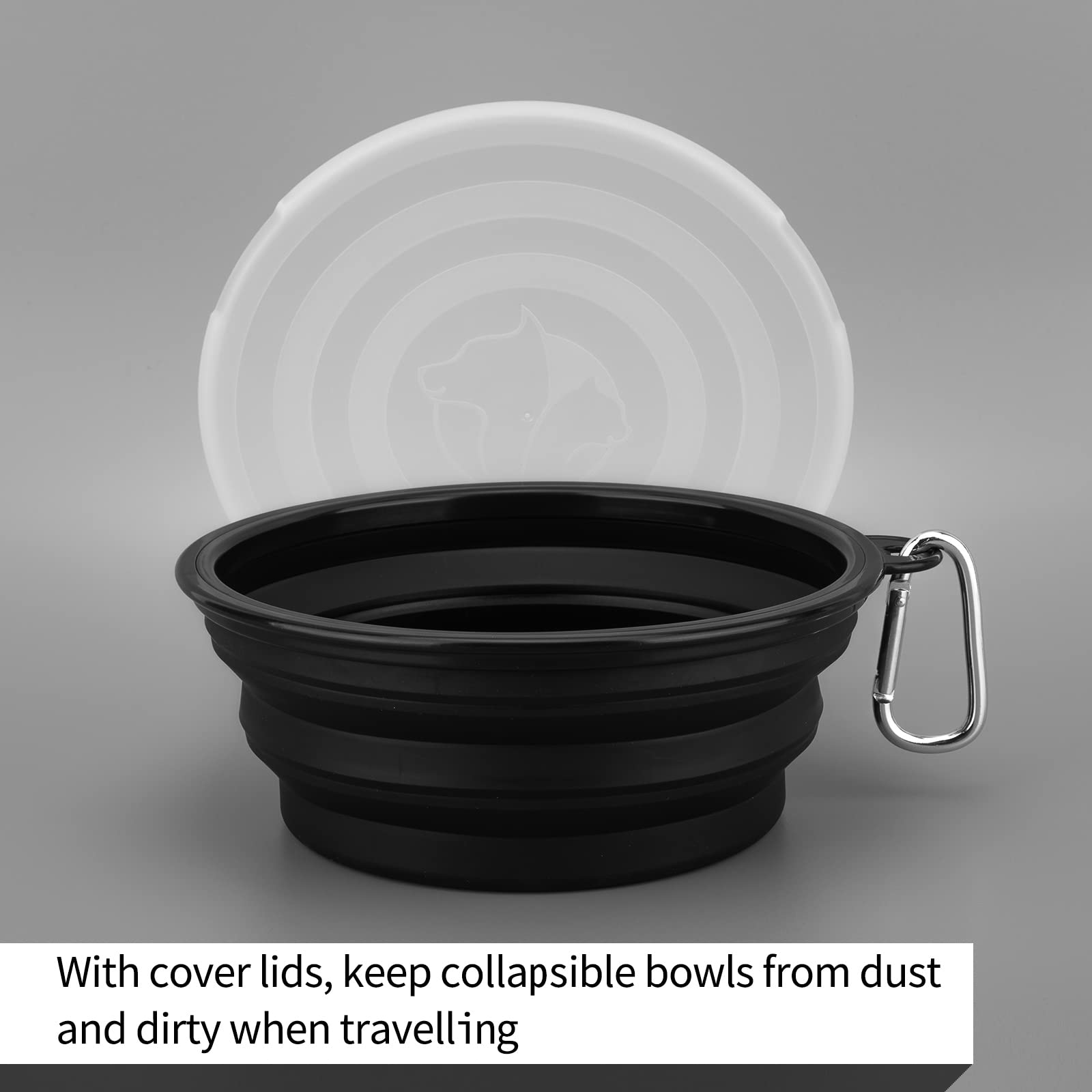 SLSON dog bowl with buckle attachment for hiking and walking