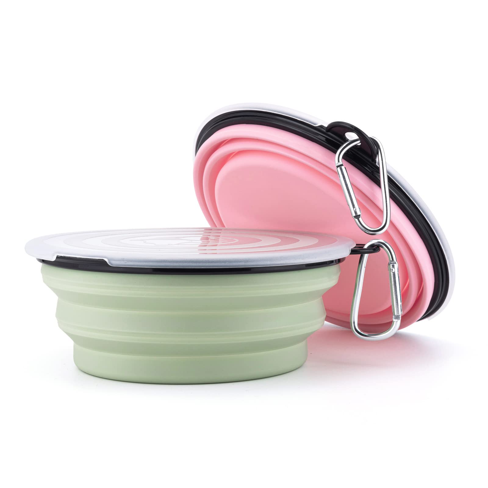 SLSON small collapsible dog bowl holds 12 oz and folds for compact packing.