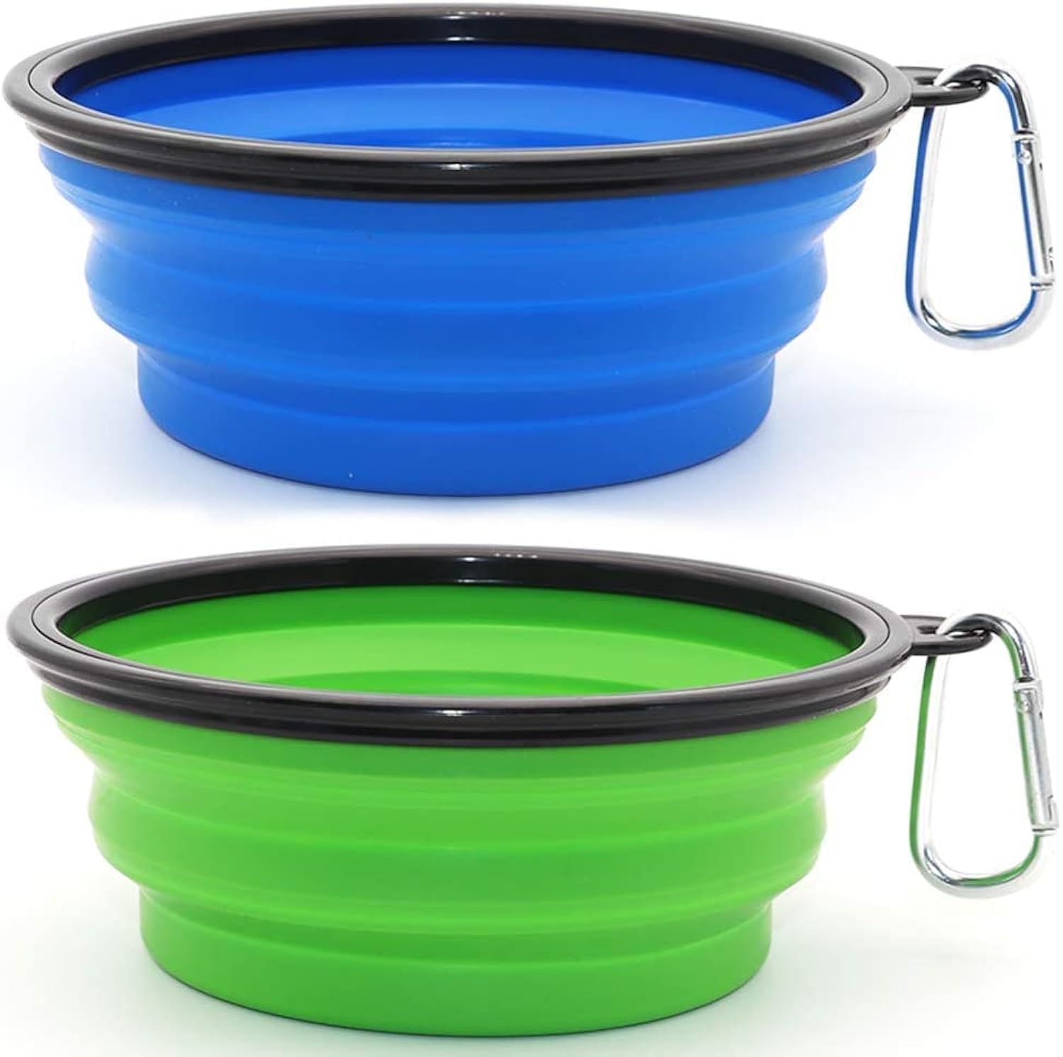 Tazón plegable SLSON grande azul para agua, ideal para paseos.
