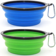 Tazón plegable SLSON grande verde para comida en viaje.