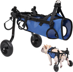 Small Dog Wheelchair back legs adjustable provides hind-leg mobility support during daily walks.