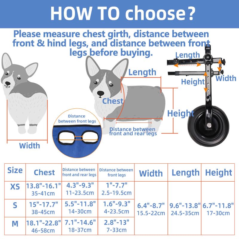 Small Dog Wheelchair durable-materials withstand active use and outdoor adventures.