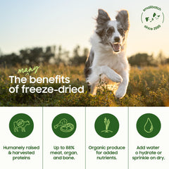 Smallbatch Pets crumble over kibble image — protein-rich topper to boost flavor and meal variety.