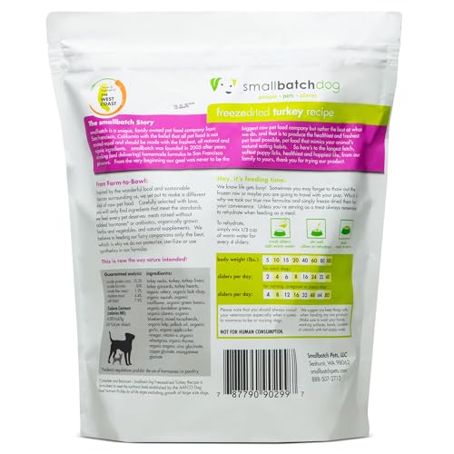 Smallbatch Pets turkey patties hydrate for easy raw meals.