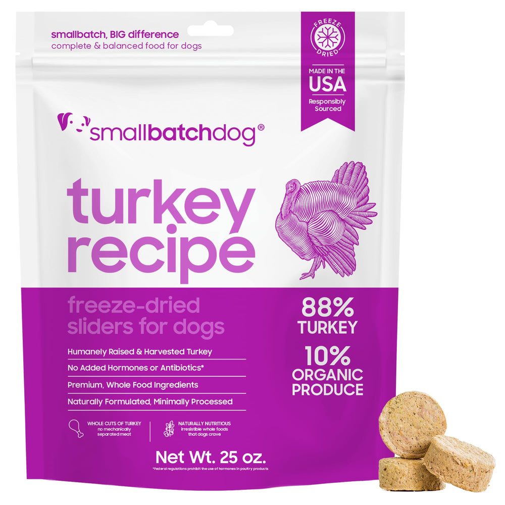 Smallbatch Pets turkey recipe bag supports quick, protein-packed meals.
