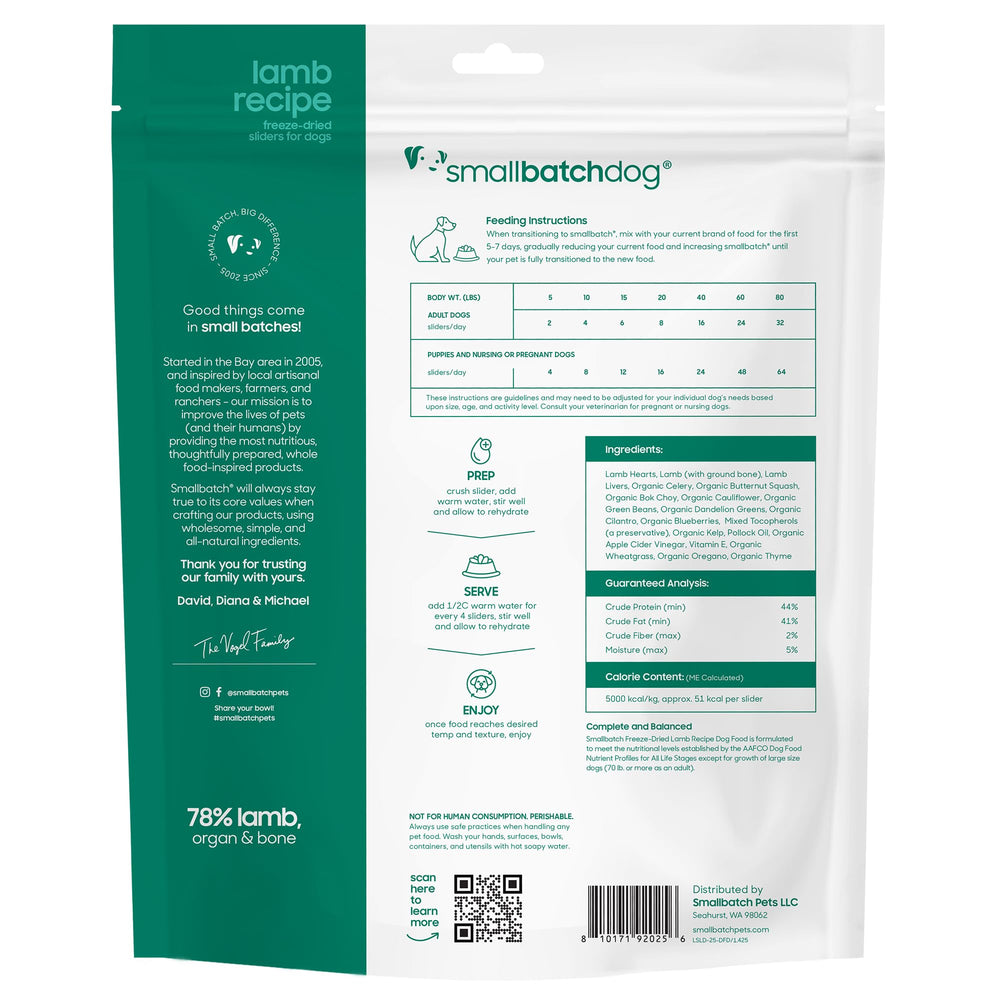 Smallbatch Pets grain-free dog food packaging emphasizes USA-made quality