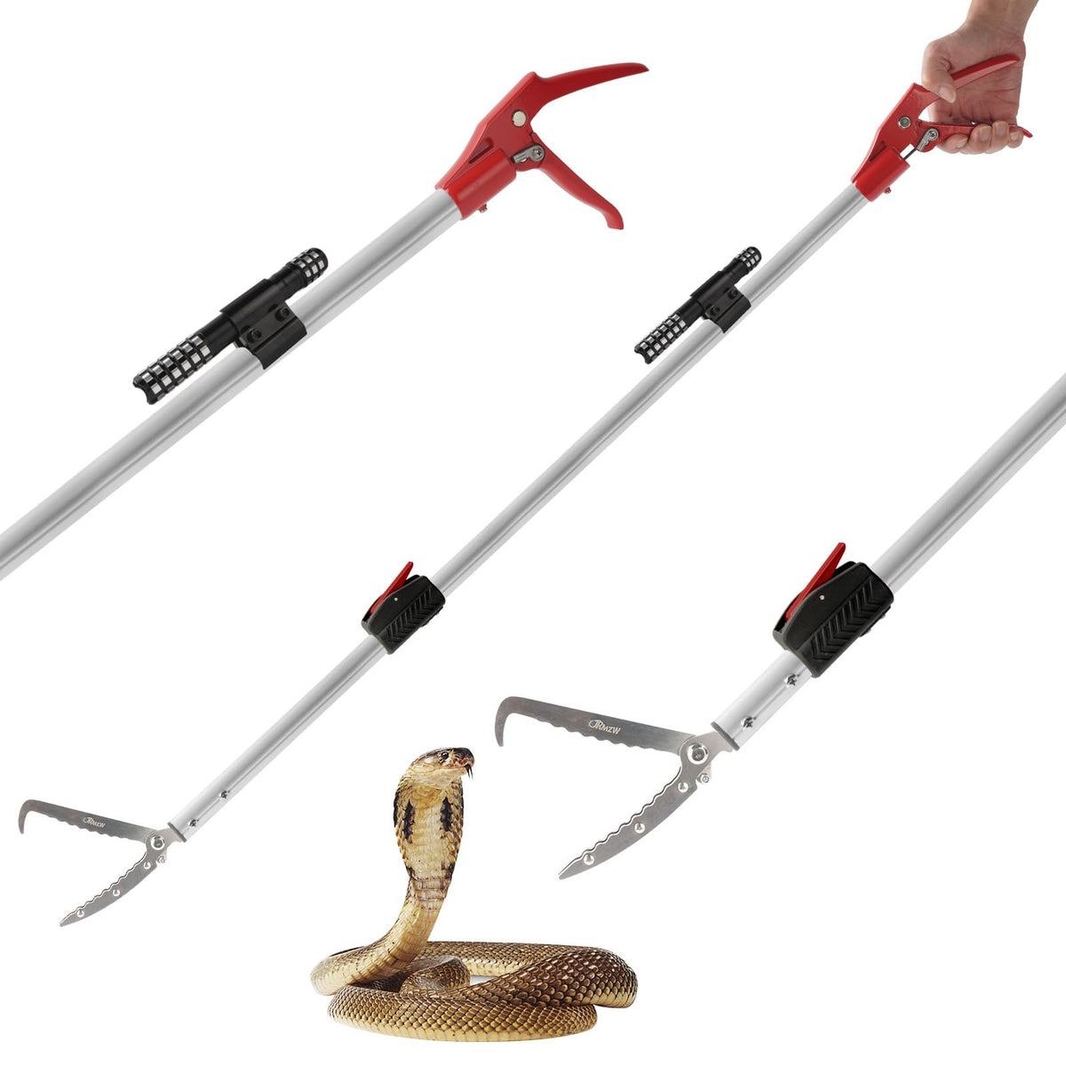 Smarkey 86inch snake catcher with telescopic pole for safer capture