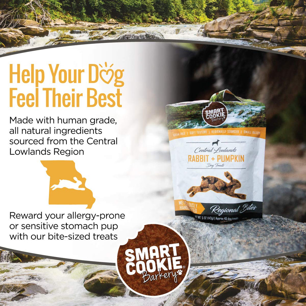 Smart Cookie Grain-Free Soft Treats ingredients closeup highlights limited ingredients and purity.