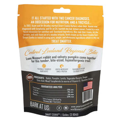 Smart Cookie Rabbit-Pumpkin soft treats closeup shows chewy texture for training rewards.