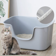 Smart Paws extra large jumbo cat litter box with open top for Maine Coon comfort.
