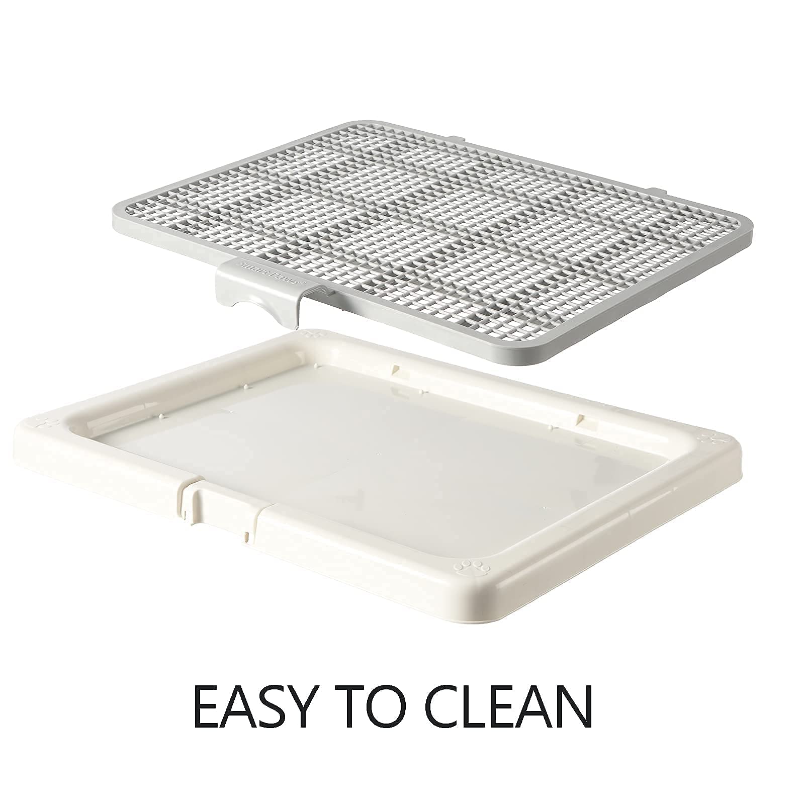 Smart Paws split-design cleaning feature shown for easy washing